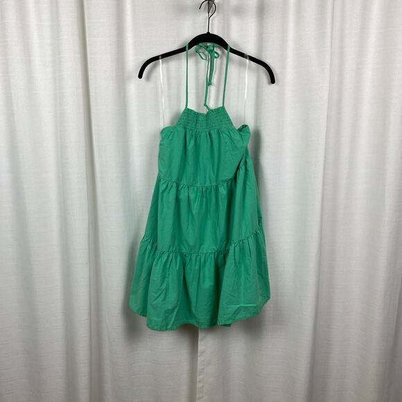American Eagle Green Tiered Babydoll Mini Dress Sz.S NWT - Picture 3 of 15